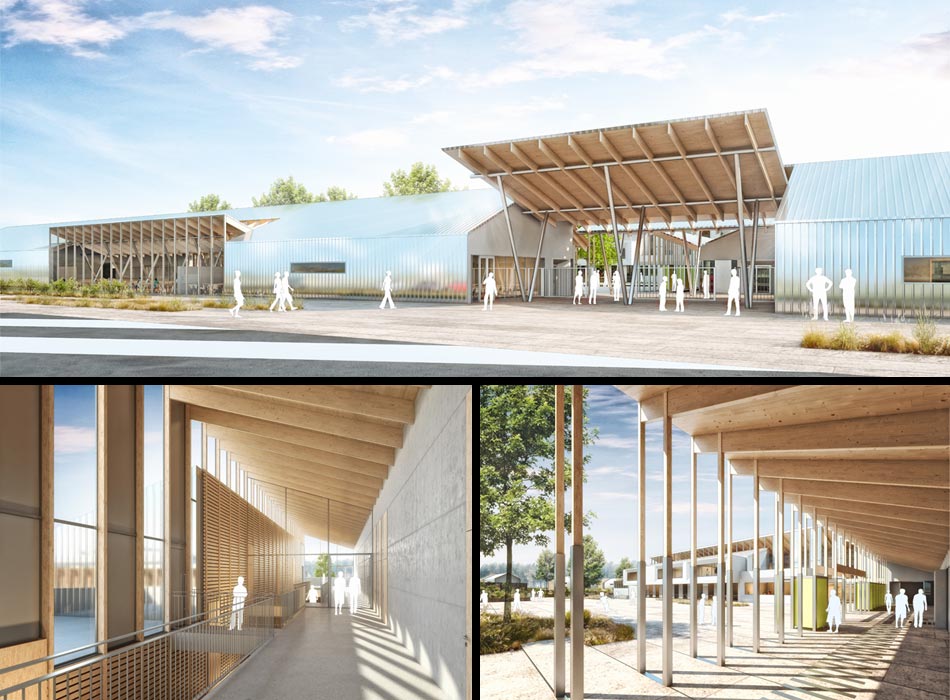 concours d'architecture, coll&egrave;ge labrit, cazaux Daries Architectes, labrit 
