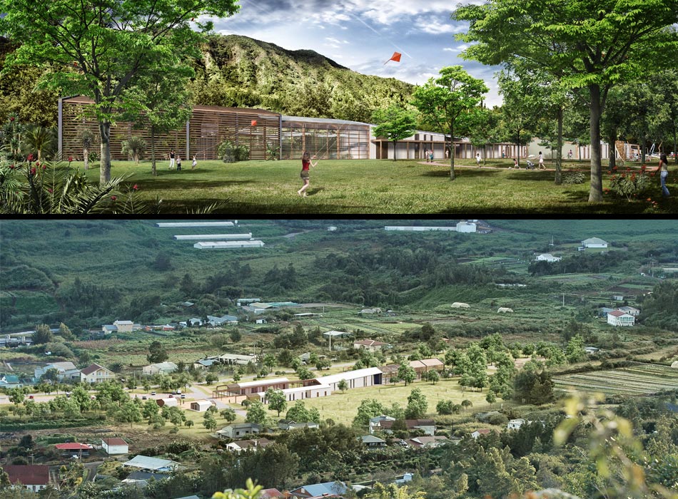 concours d'architecture, base de loisir, neo architectes, la r&eacute;union